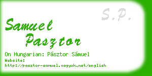 samuel pasztor business card