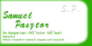 samuel pasztor business card